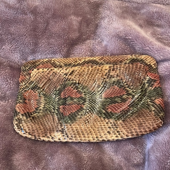 Handbags - Vintage snakeskin like multicolor bag